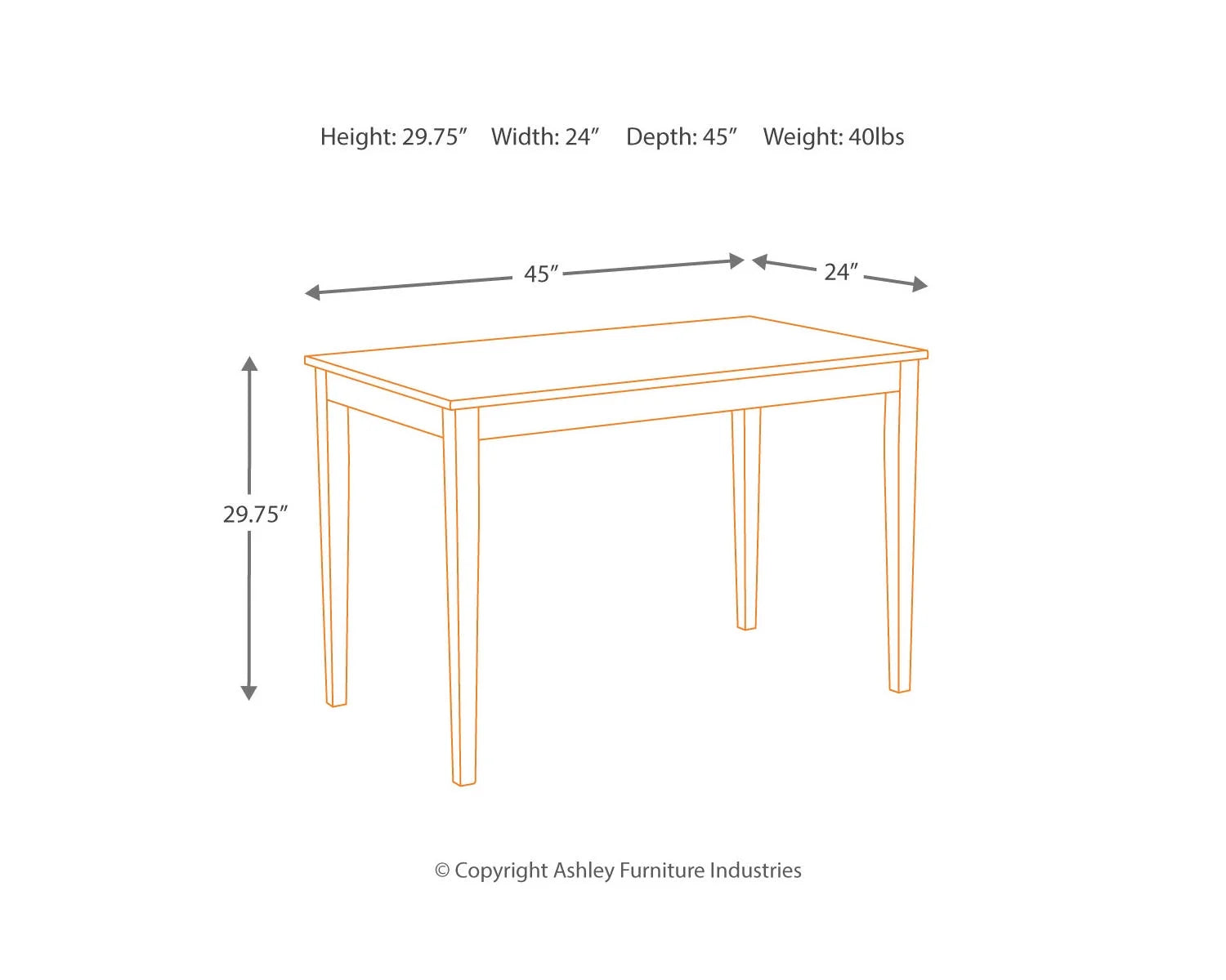 Dark Brown Dining Table Y424
