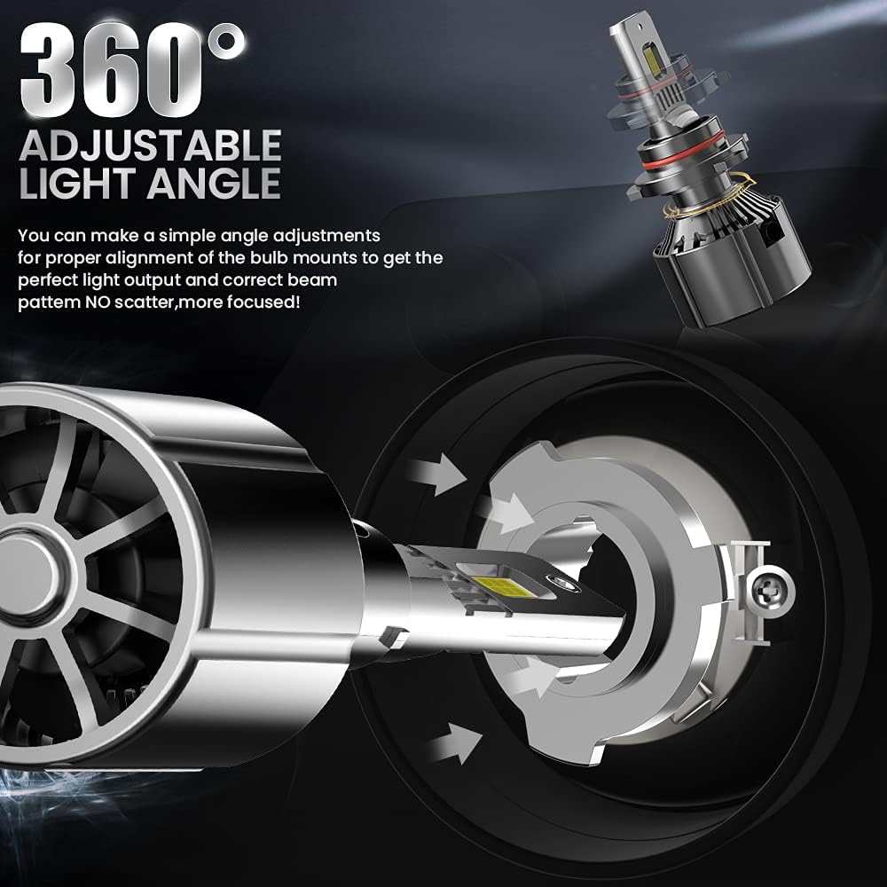9006 LED Headlight Bulbs HB4 120W 20000LM 6500K Cold White Pack of 2 M772