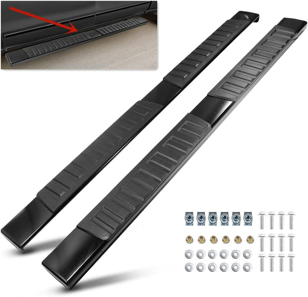 6 inch Textured Side Step Nerf Bars for Chevy Silverado GMC Sierra D322