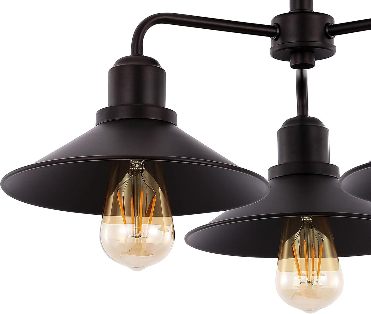 18.5 3-Light Iron Industrial LED Semi Flush Mount, Oil Rubbed Bronze, Pack of 2 X54958