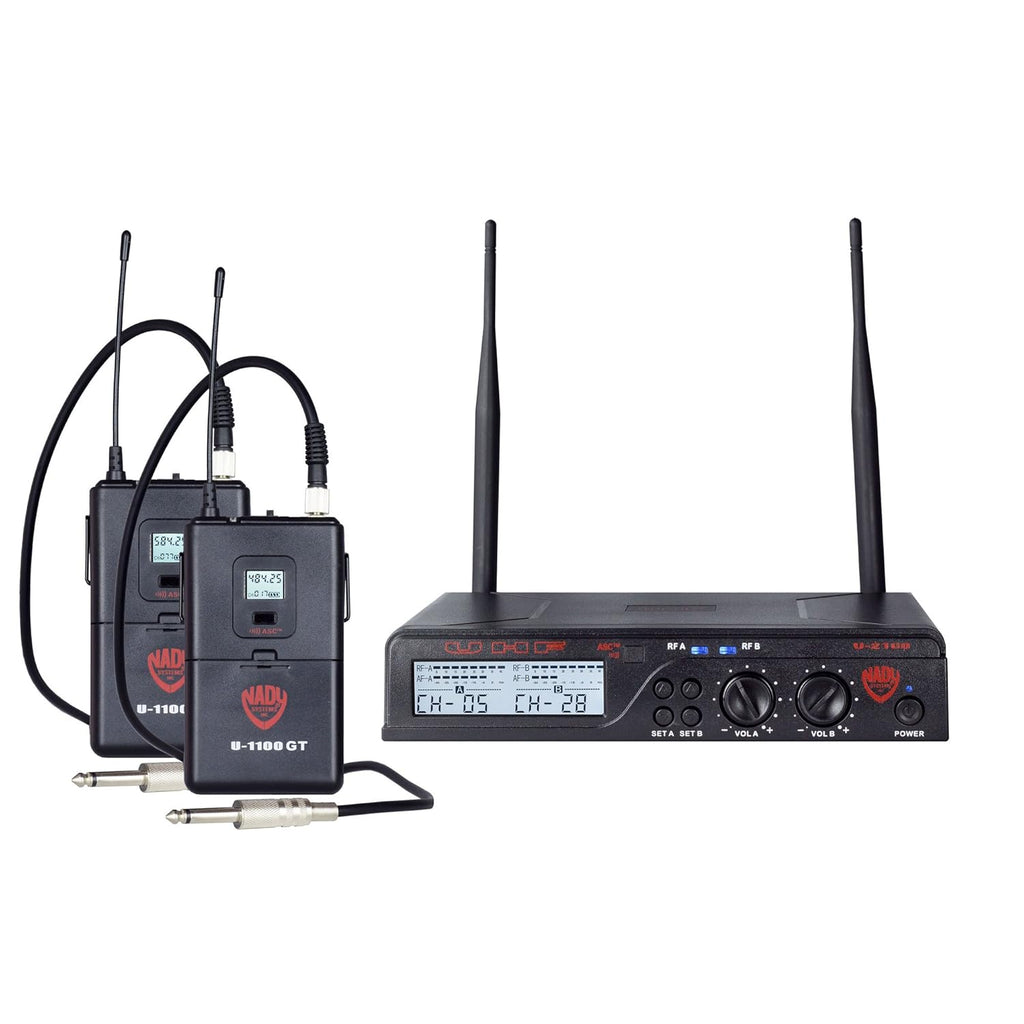 UHF Wireless Lavalier Microphone and Instrument/Guitar System D3147