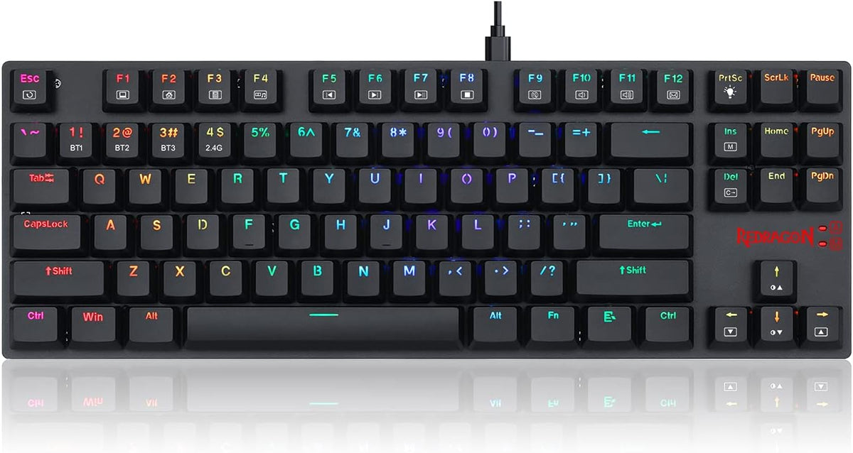 Wireless Mechanical Gaming Keyboard, RGB Backlit, TKL 87 Keys V635