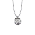 Large Sterling Silver St. Michael Medal Pendant with 24" chain V819997