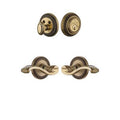Vintage Brass Entry Lever Set with Deadbolt L3348