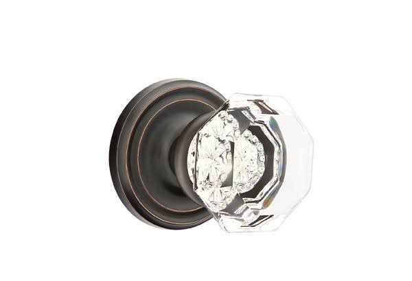 Oil Rubbed Bronze Passage Set with Crystal Knob Z53705
