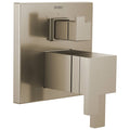Brushed Nickel Thermostatic Valve with Integrated 3-Function Diverter Trim T300