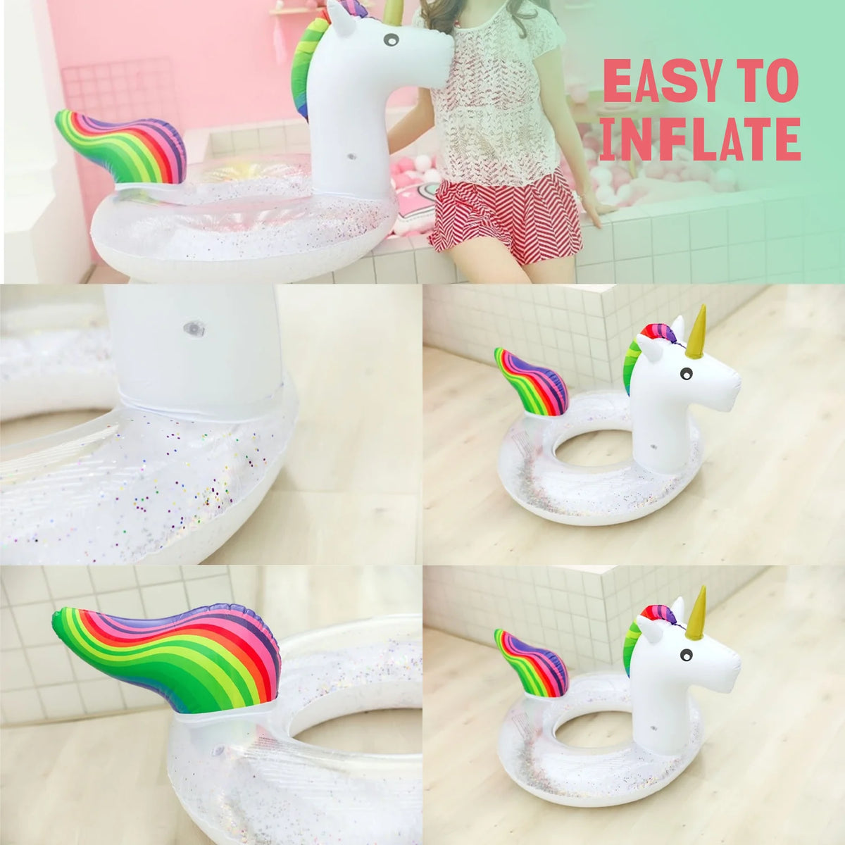 Inflatable Sea Horse Swimming Ring 48 inc F573025