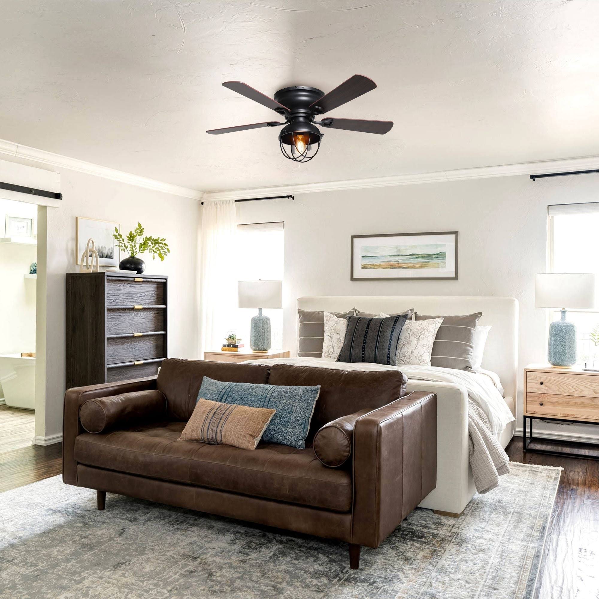Black Ceiling Fan with Light Kit Z724