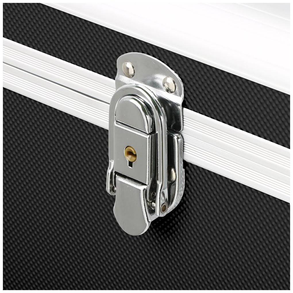 Black Aluminum Rolling Makeup Case T483