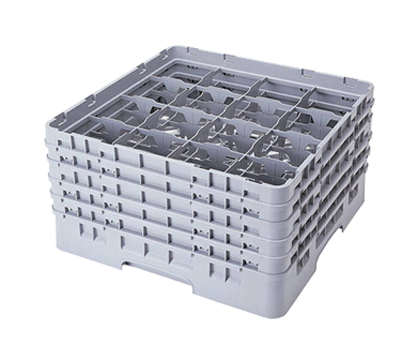 16 Compartment 10 1/8x22 Glass Rack, Green O9074