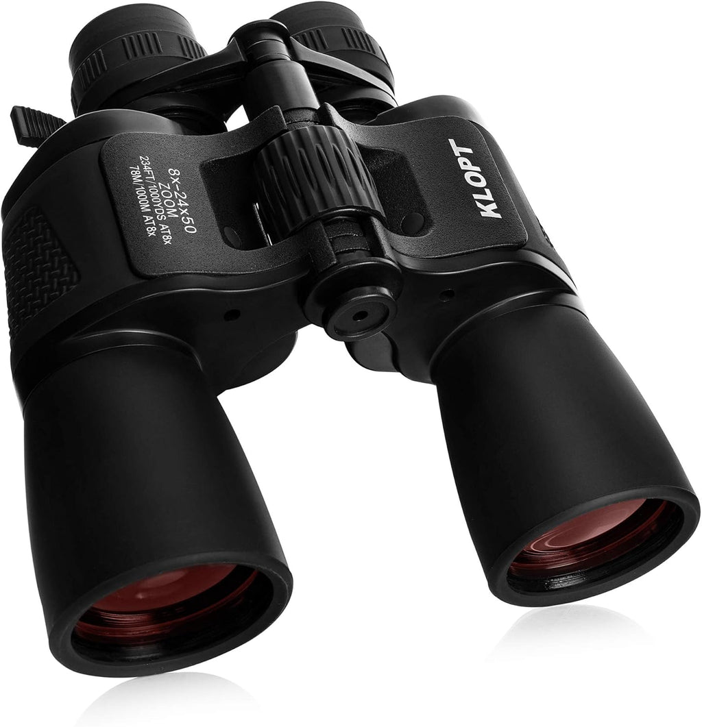 Zoom Binoculars 8x-24x50mm BAK4 Prism Porro Prism FMC Lens Binoculars with Carrying Case T81756