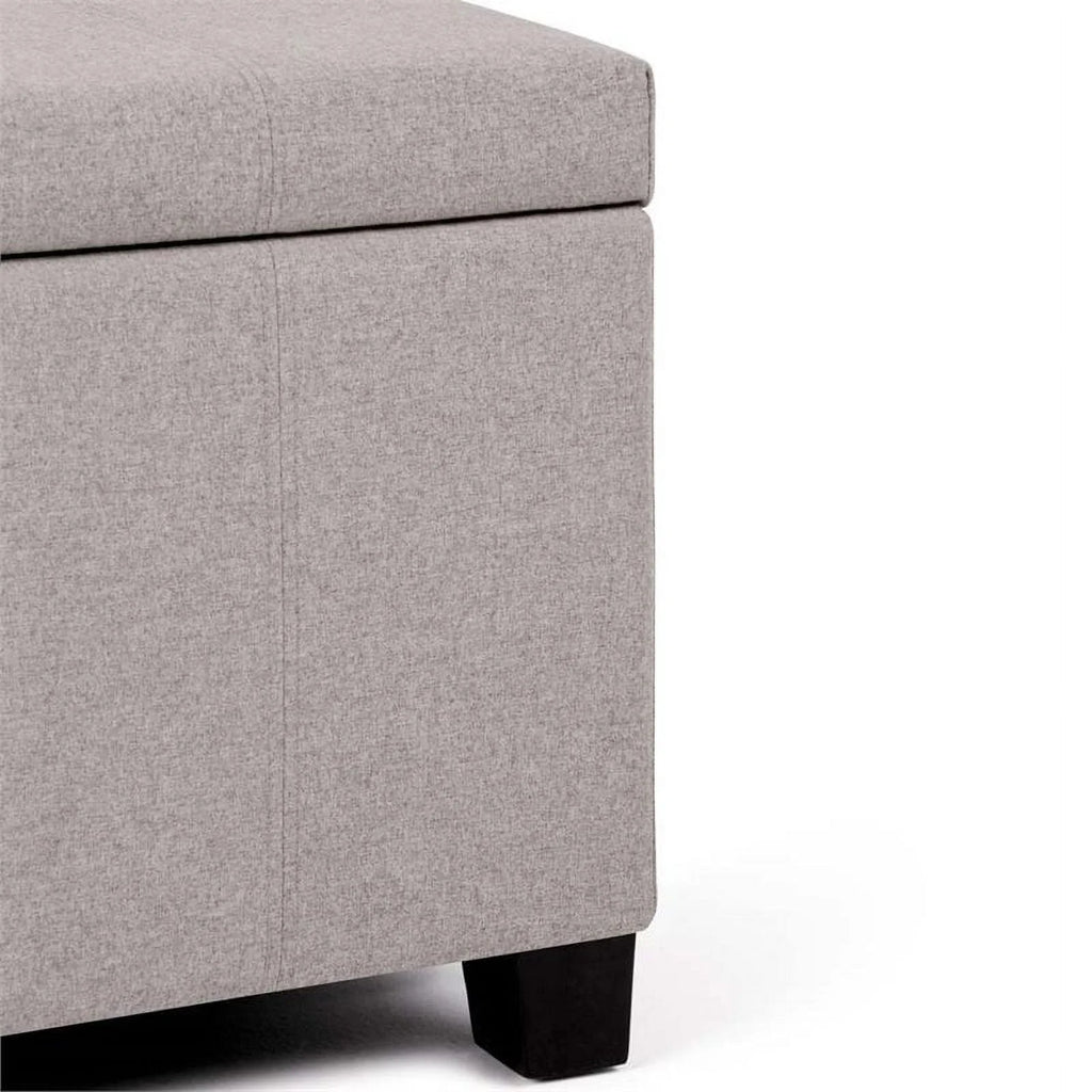 Solid Wood Storage Bench in Cloud Gray D897