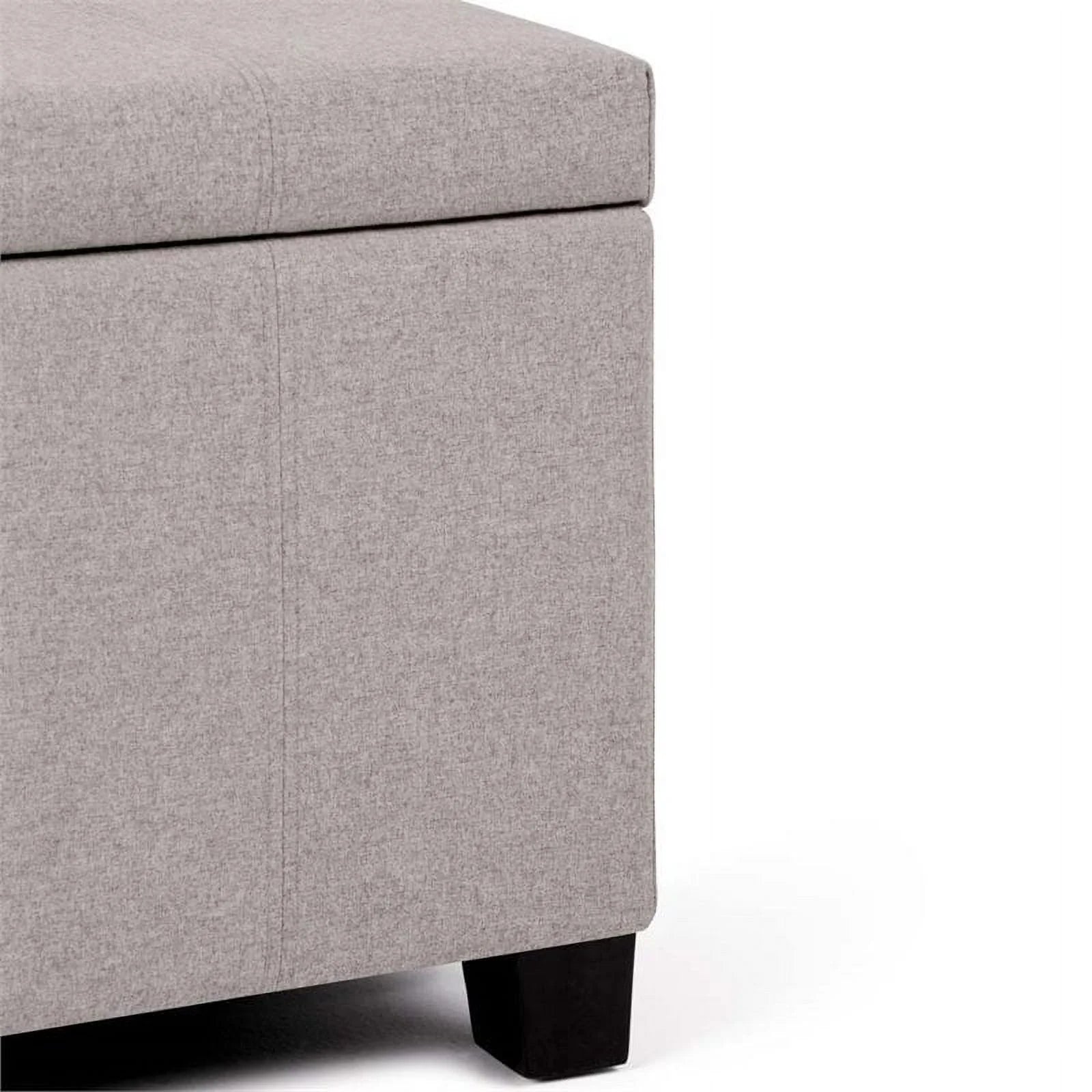 Solid Wood Storage Bench in Cloud Gray D897