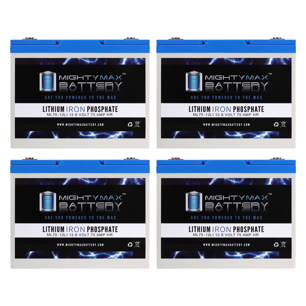12V 75AH Lithium Replacement Battery - 4 Pack C260