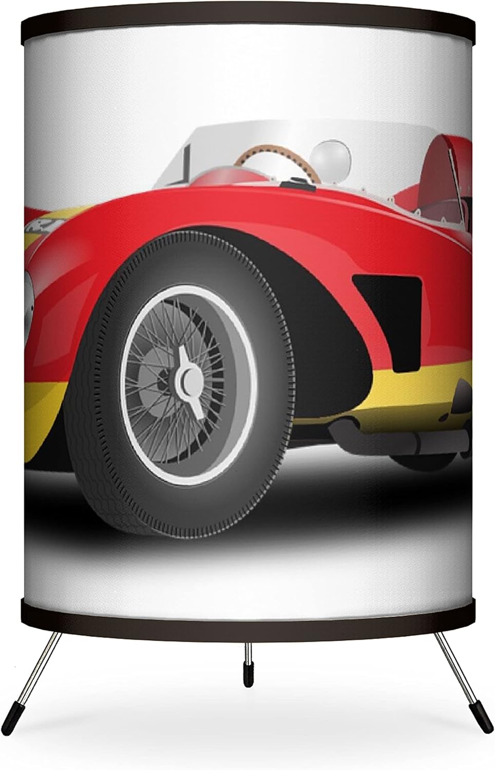 Orange Race Car Printed Tripod Table Lamp B91203