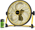16'' Rechargeable High Velocity Portable Floor Fan with Metal Blade H346