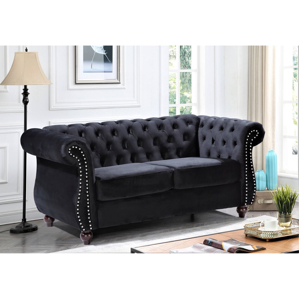 Pink Chesterfield Loveseat F85723