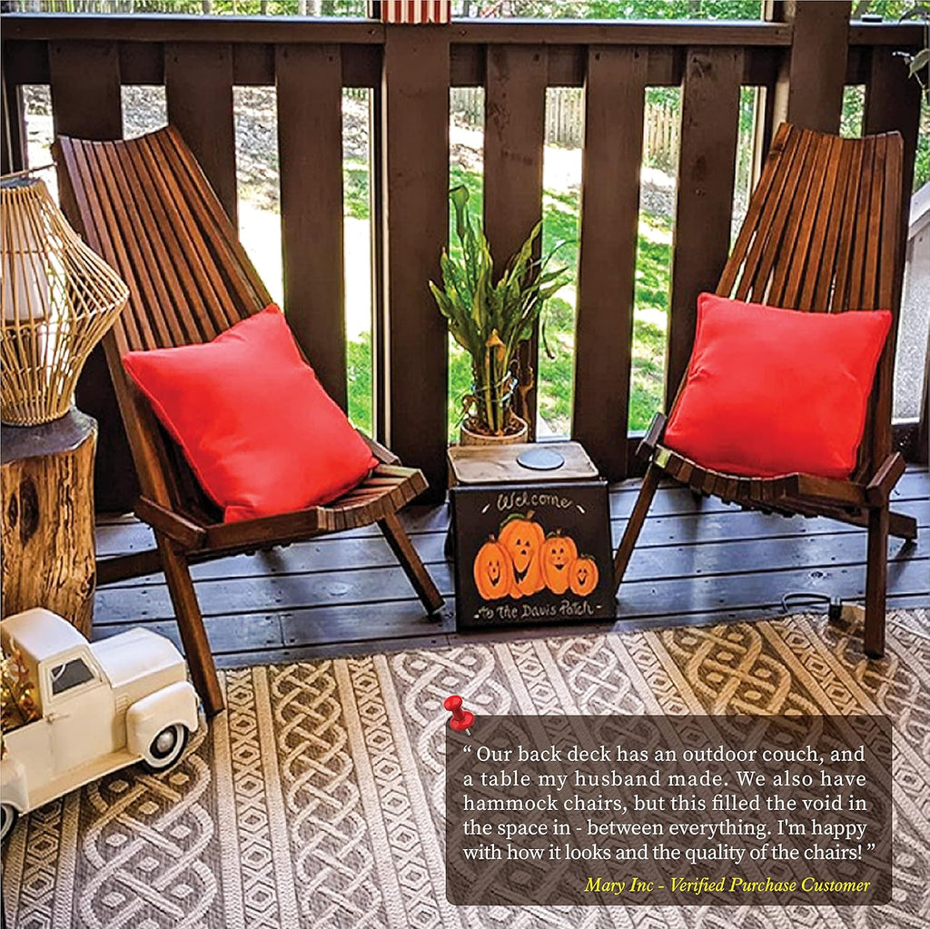 Folding Acacia Wood Outdoor Lounge Chair X244914