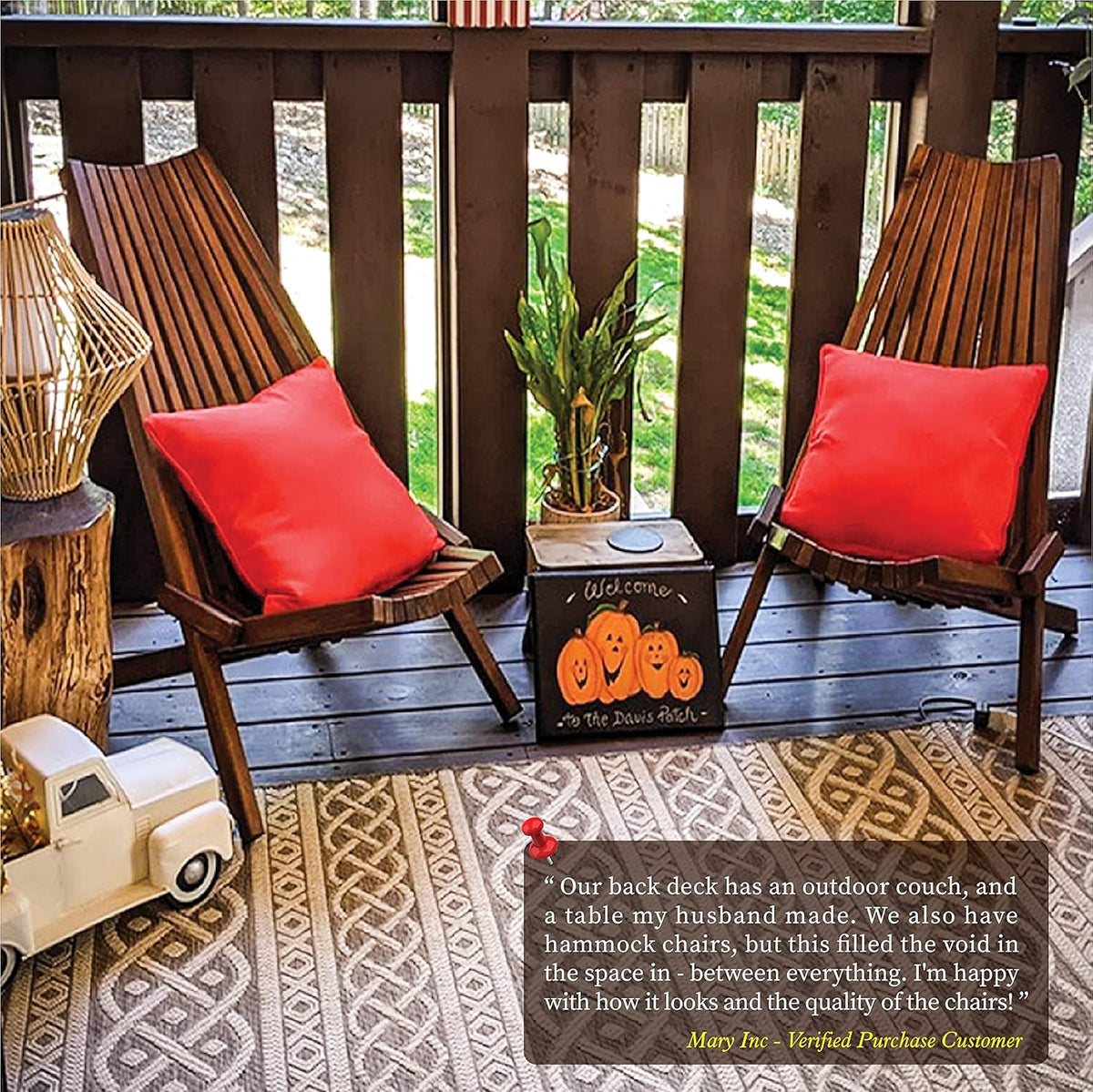 Folding Acacia Wood Outdoor Lounge Chair X244914