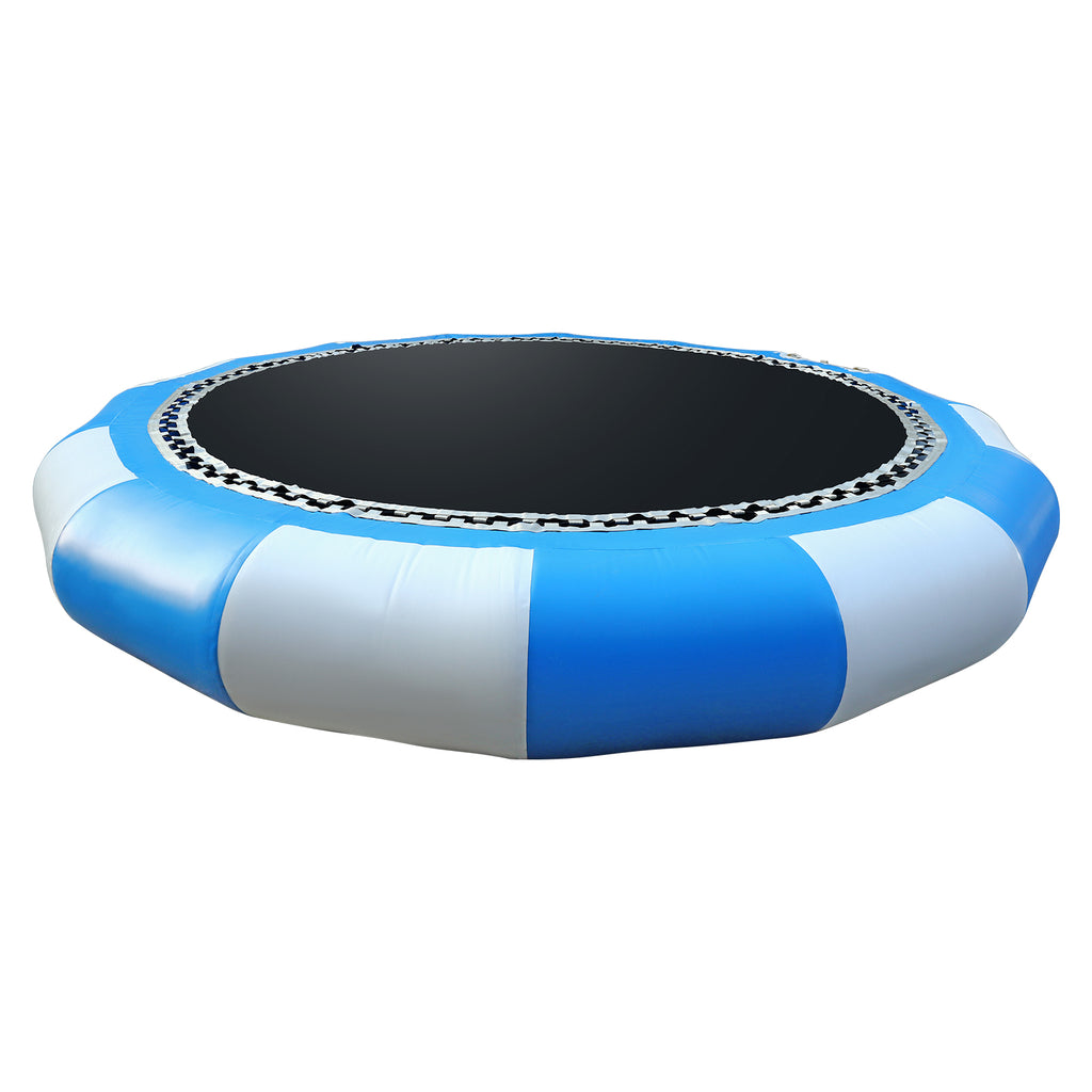 17ft Inflatable Water Trampoline Blue and White PVC Tarpaulin Max Capacity 400kg/ 880lb U1940