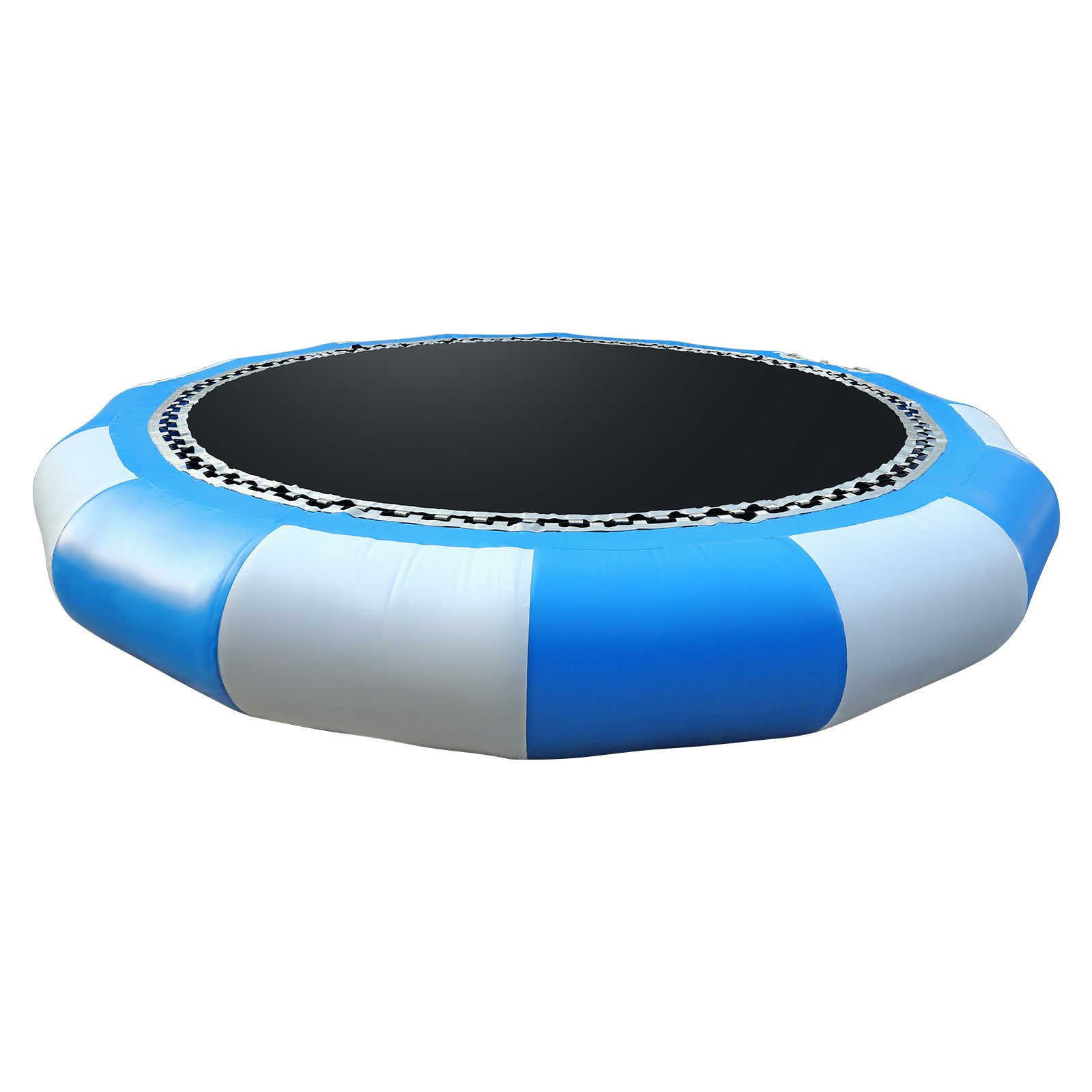 17ft Inflatable Water Trampoline Blue and White PVC Tarpaulin Max Capacity 400kg/ 880lb U1940