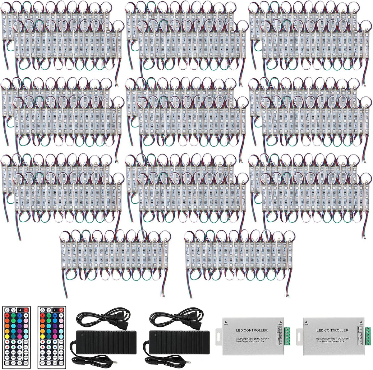 LED Storefront Lights 400pcs RGB with Remote Controller Waterproof Strip Lights Y341
