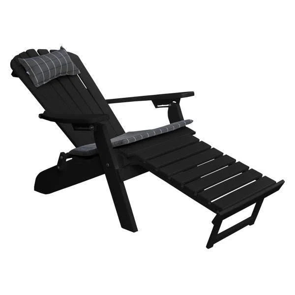 Poly Folding Adirondack Chair with Pullout Ottoman F220