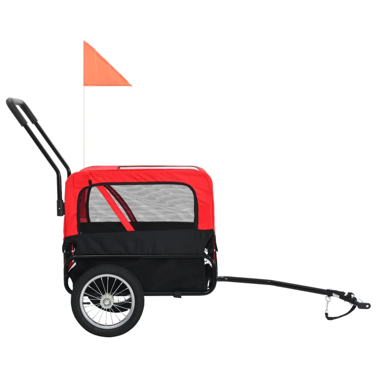 Red and Black Pet Bike Trailer and Jogging Stroller X51565