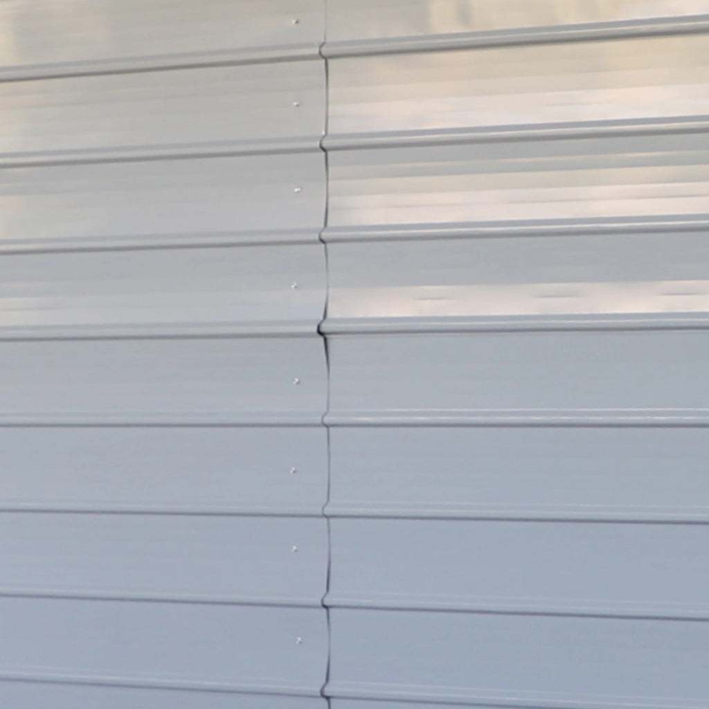 Galvanized Steel Carport Canopy Shelter with Sidewalls 12W x 26L x 10H ft Grey H668106
