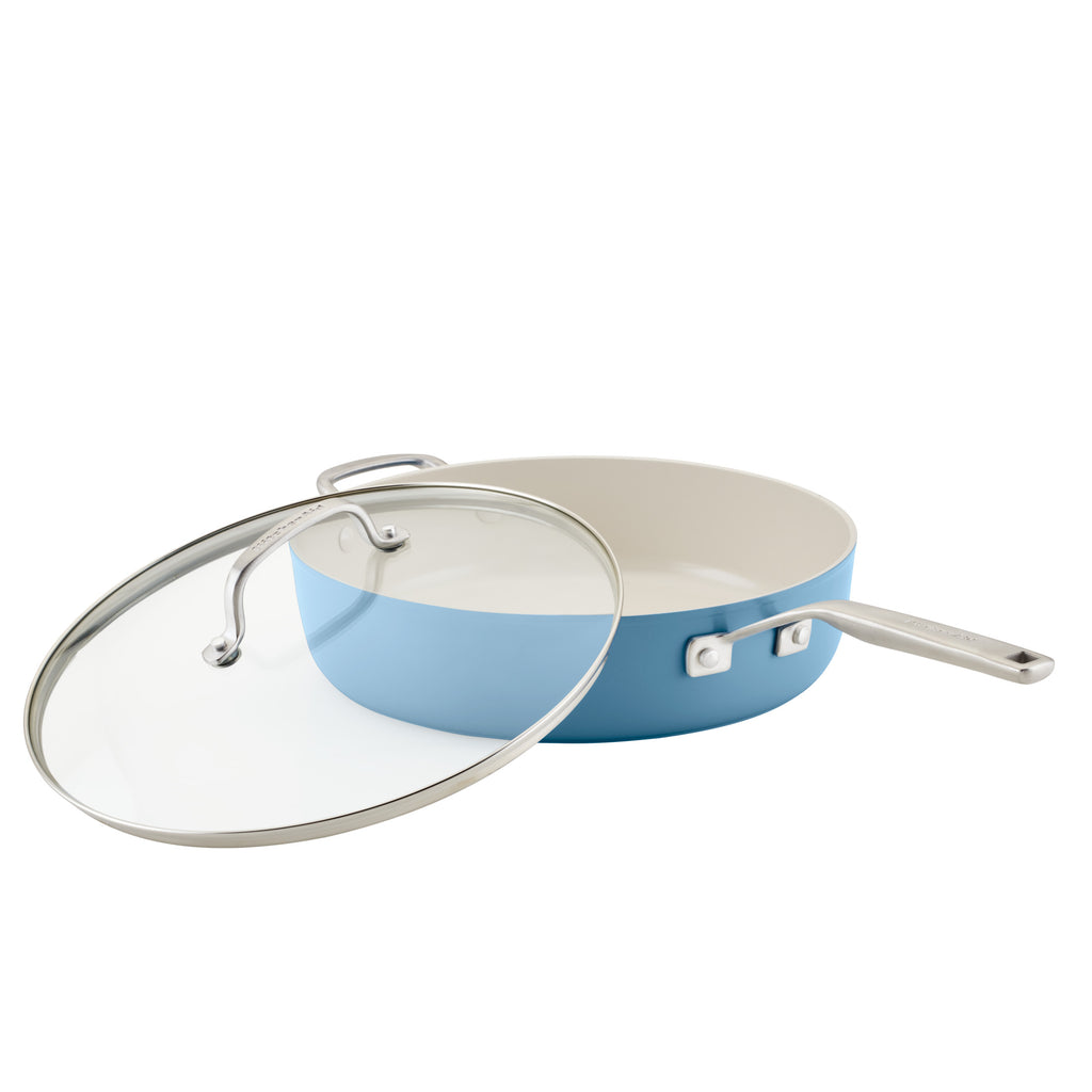 Blue Velvet Hard Anodized Nonstick Saute Pan with Lid Z13077