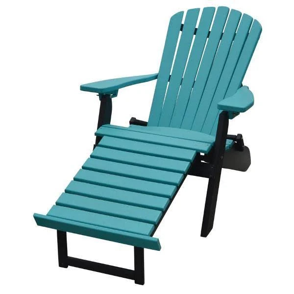 Poly Folding Adirondack Chair with Pullout Ottoman F220