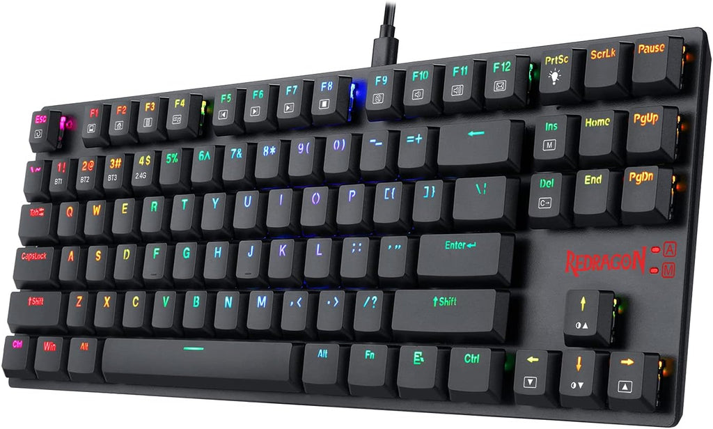 Wireless Mechanical Gaming Keyboard, RGB Backlit, TKL 87 Keys V635