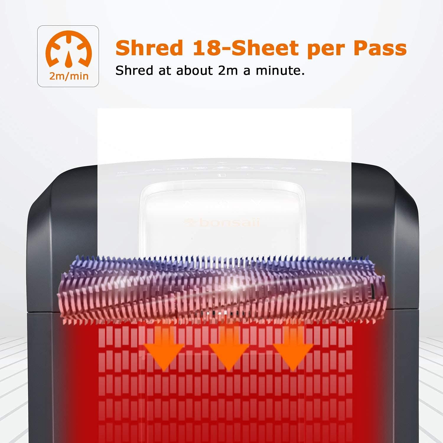 Black 18-Sheet Cross-Cut Paper Shredder with 7.9 Gallons Pullout Wastebasket H921