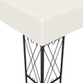 Canopy Tent Sun Shelter with Steel Frame Cream Fabric White Party Bbq Pop- Tent Picnic Patio 13.1' X 9.8' I97334