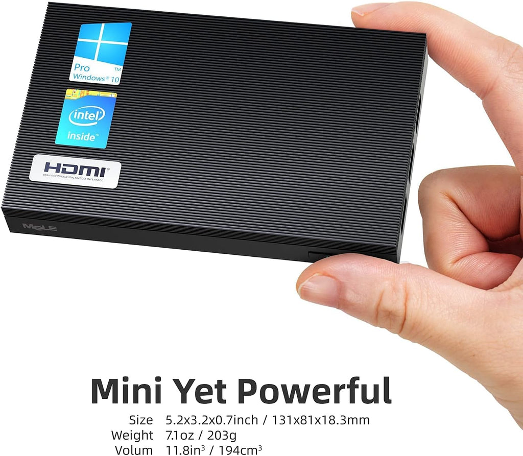Fanless Mini PC Window11 Pro Celeron J4125 8GB/128GB Small Desktop Computer Dual HDMI 4K Output C819082