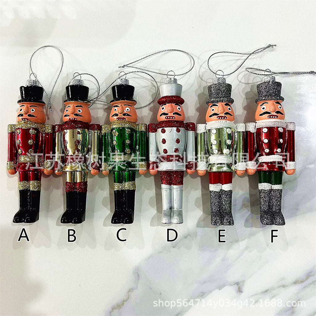 6Pcs Plastic Nutcracker Hanging Christmas Decoration W82512