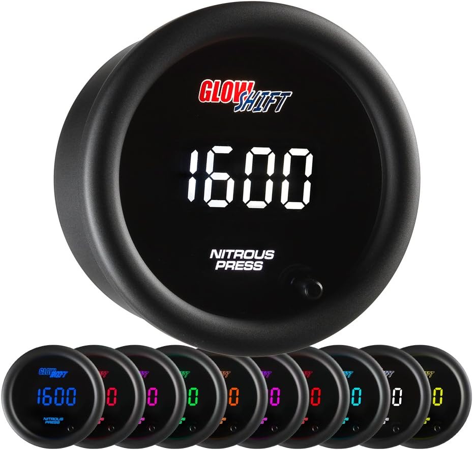 10 Color Digital Nitrous Pressure Gauge Kit with Electronic Sensor Q9179