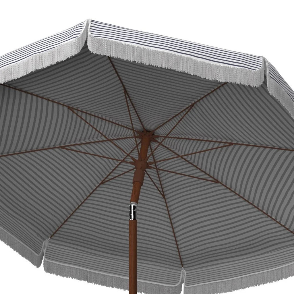 White/Navy Beach Patio Umbrella L9266