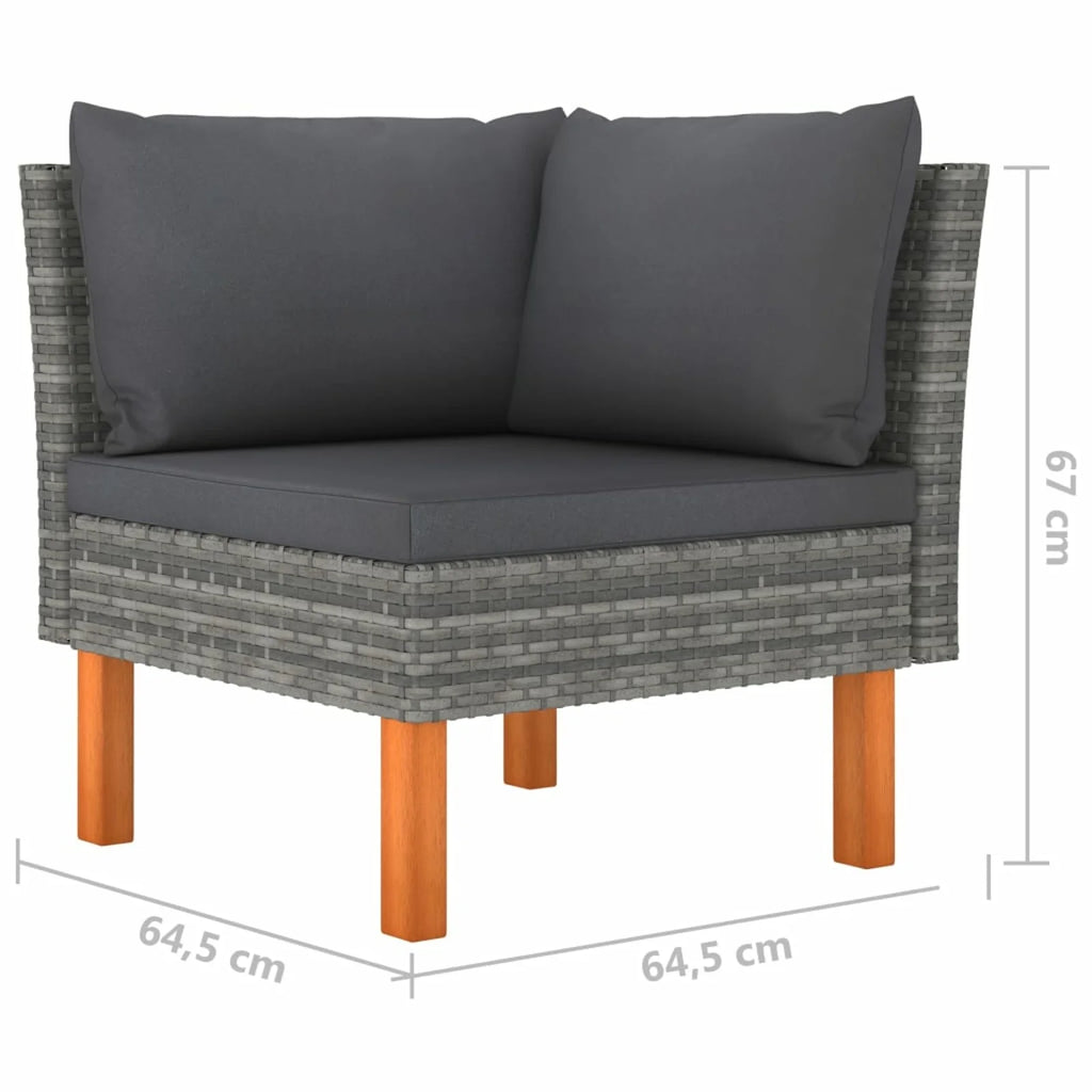 12 Piece Gray Poly Rattan Patio Conversation Set C2548