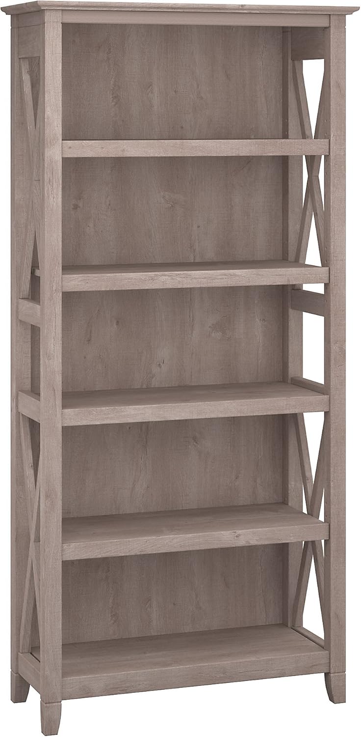 5 Shelf Bookcase, Pure White Oak O458