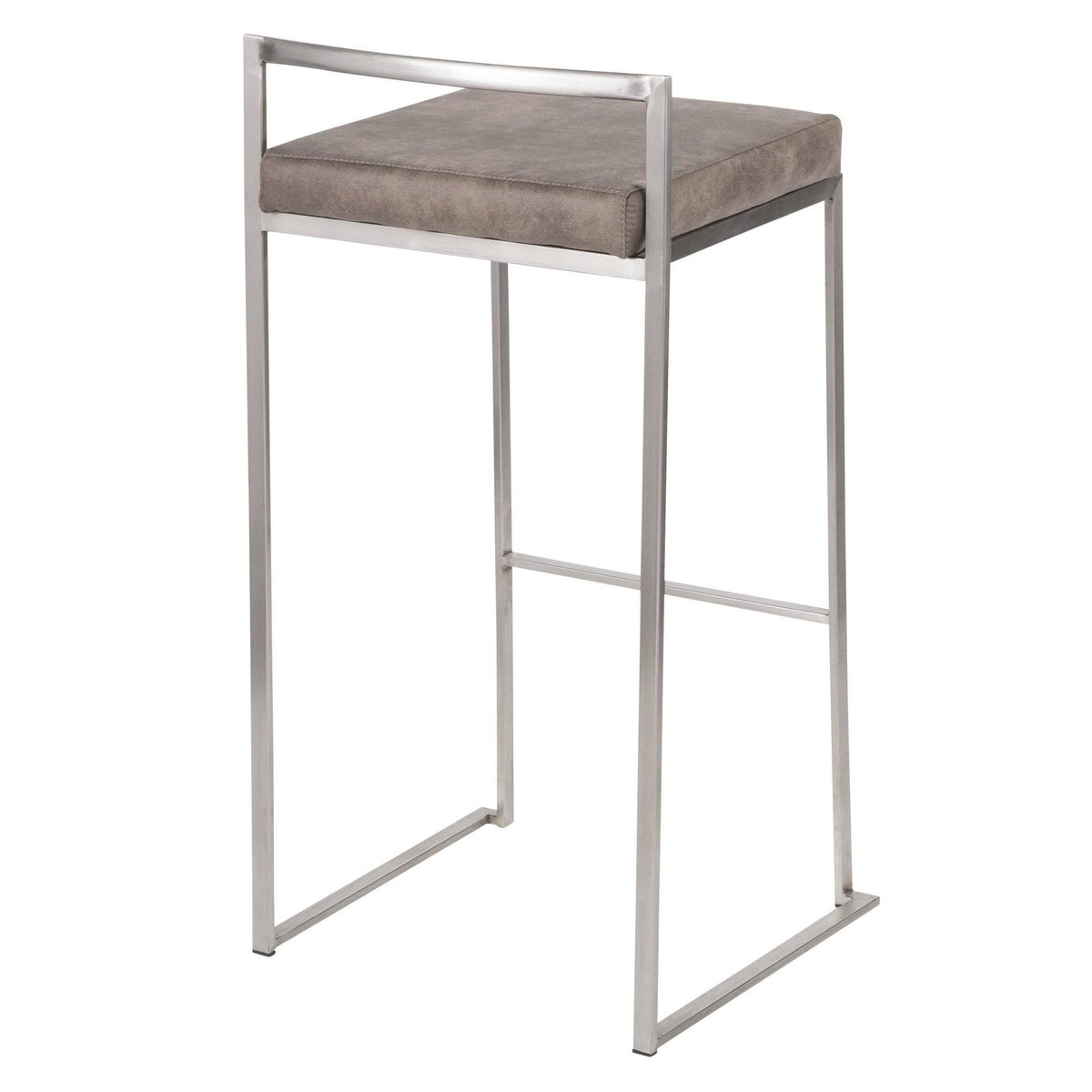 Gold Blue Velvet Stackable Counter Stool Set of 2 X92246
