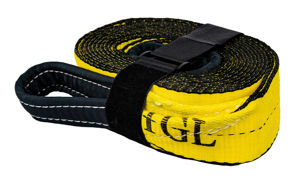 3 inch 20 Foot Tow Strap, Polyester, 30,000 Pound Capacity with Reusable Storage Strap E65386