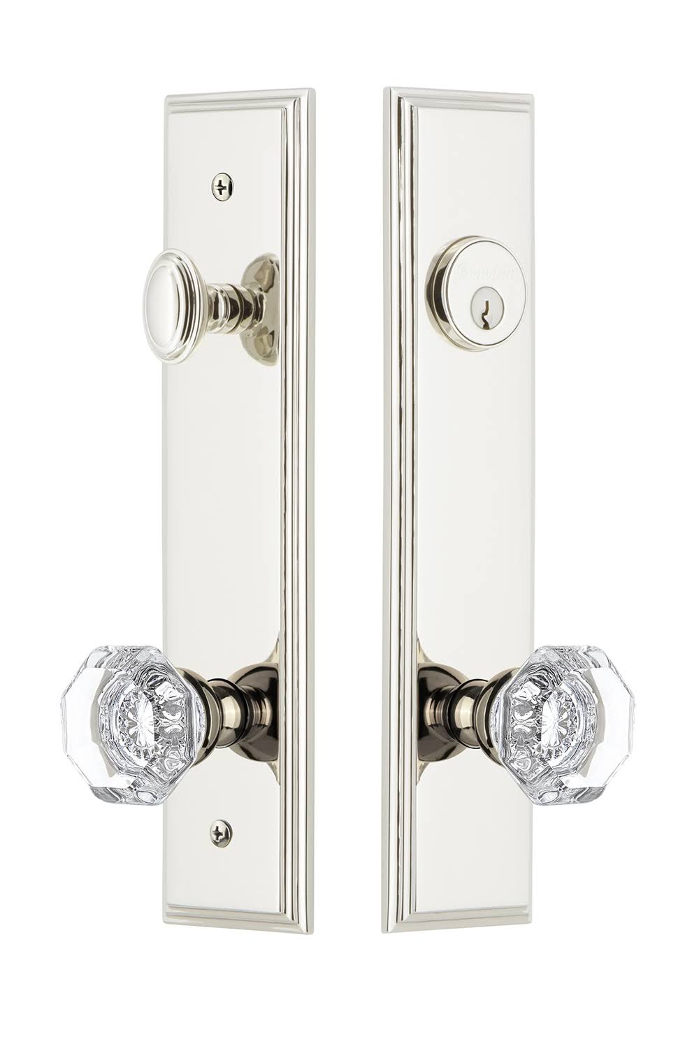 Polished Nickel Entry Set with Knob G2119