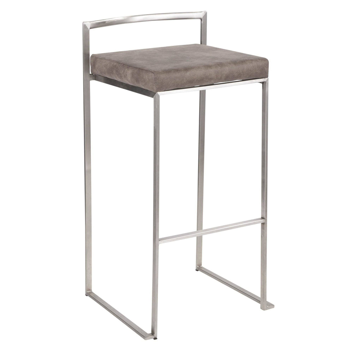 Gold Blue Velvet Stackable Counter Stool Set of 2 X92246