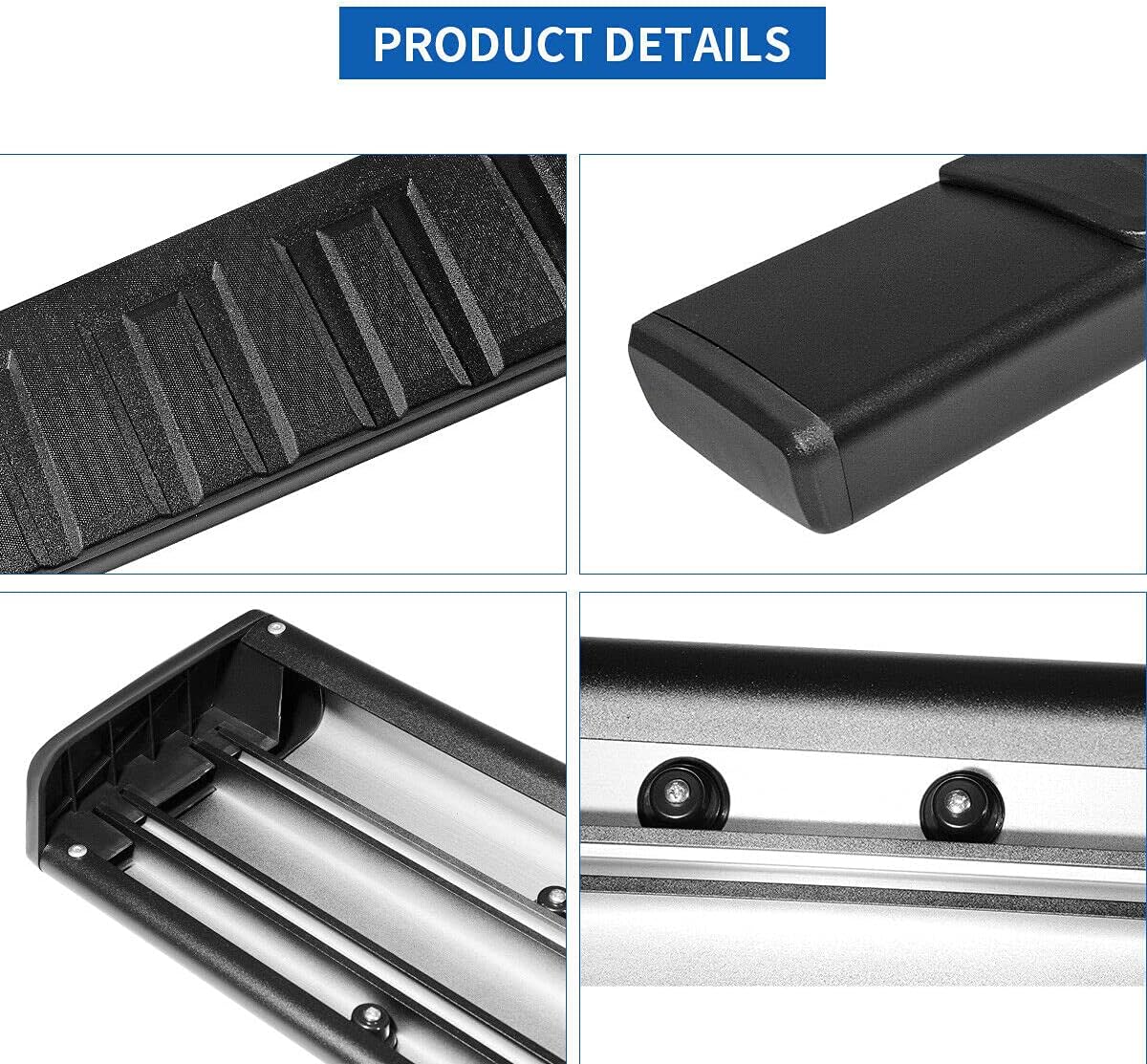 6 inch Textured Side Step Nerf Bars for Chevy Silverado GMC Sierra D322