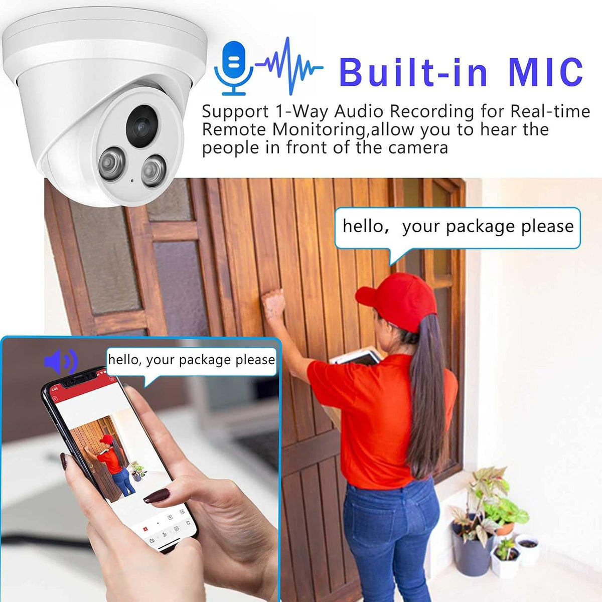 5MP Outdoor PoE IP Turret Camera with 2.8mm Lens C31920