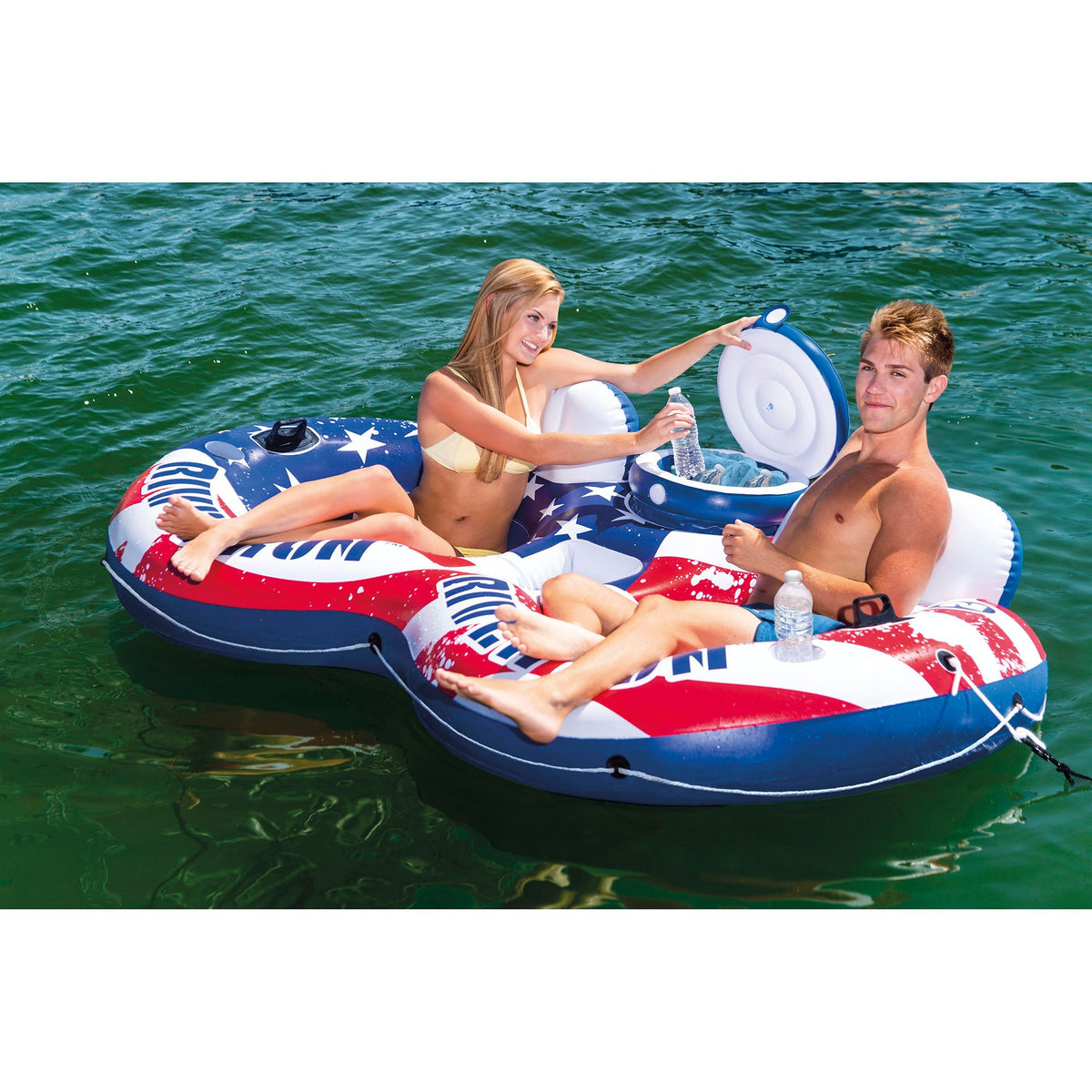 American Flag Inflatable Float & Inflatable Beverage Cooler Float B37098