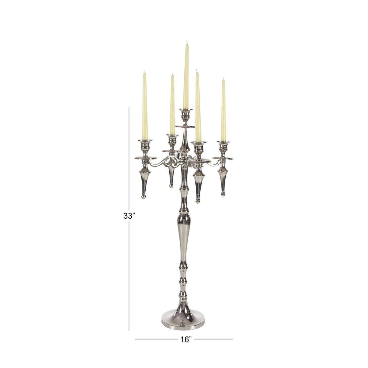 Aluminum Candelabra 16 Inches Wide 33 Inches High G1902