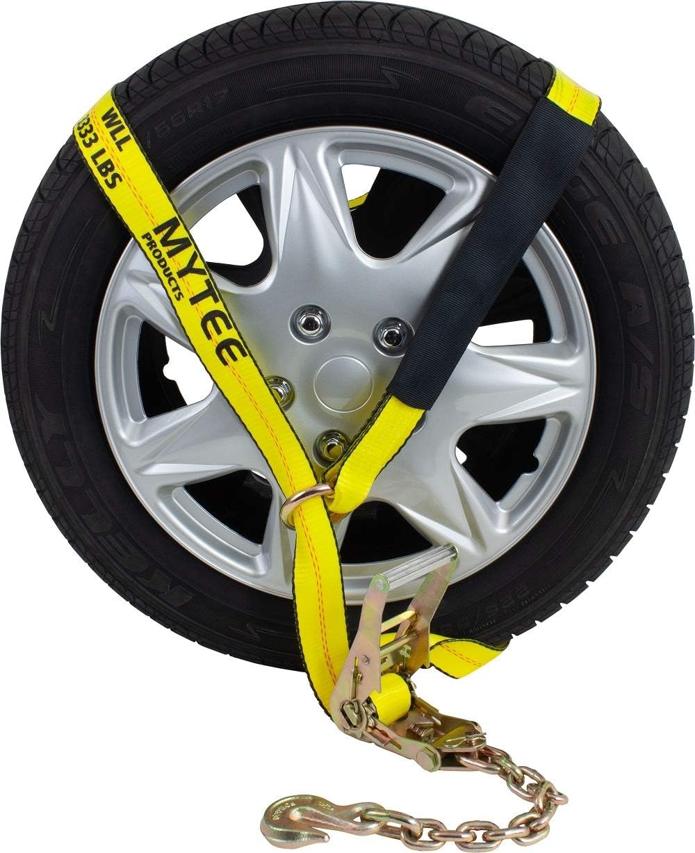 (4 Pack) 2 x 12' Ratchet Strap with Chain Anchor K268