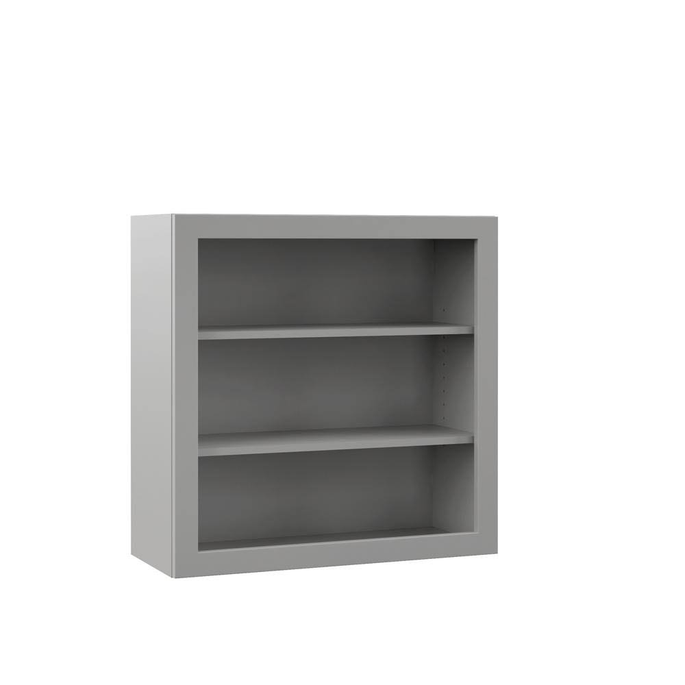 Assembled 30x30x12 in. Wall Open Shelf Kitchen Cabinet in Heron Gray T635